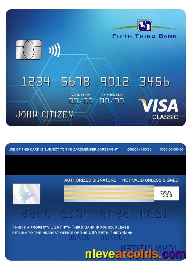 USA Fifth Third Bank visa classic card